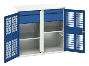 Verso Cupbd1050x550x1000H  2 Shelf +  Partition +  4 Drawers Bott Verso Ventilated door Tool Cupboards Cupboard with shelves 13/16926764.11 Verso 1050x550x1000H Cupd MD P 2S 4D.jpg